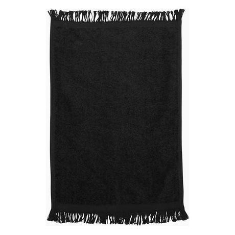 Q - Tees Fringed Fingertip Towel - Q - Tees T100 White One Size Classic Towels