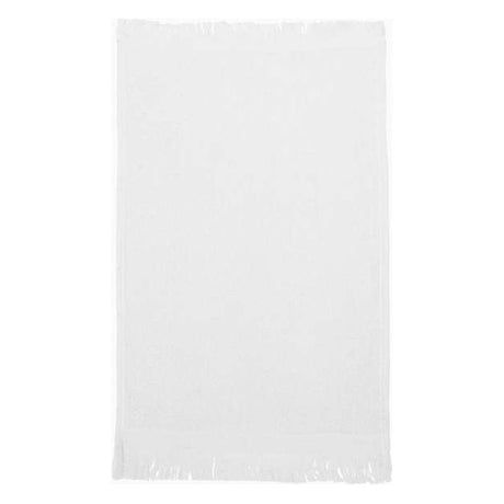 Q - Tees Fringed Fingertip Towel - Q - Tees T100 White One Size Classic Towels