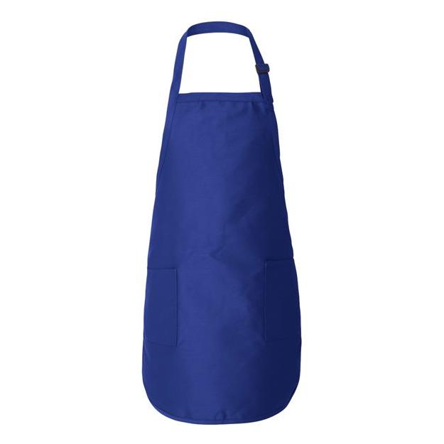 Q - Tees Full - Length Apron with Pockets - Q - Tees Q4350 Black One Size Apron