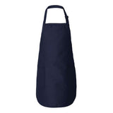 Q - Tees Full - Length Apron with Pockets - Q - Tees Q4350 White One Size Apron