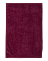 Q - Tees Hemmed Hand Towel - Q - Tees T200 Black One Size Classic Towels