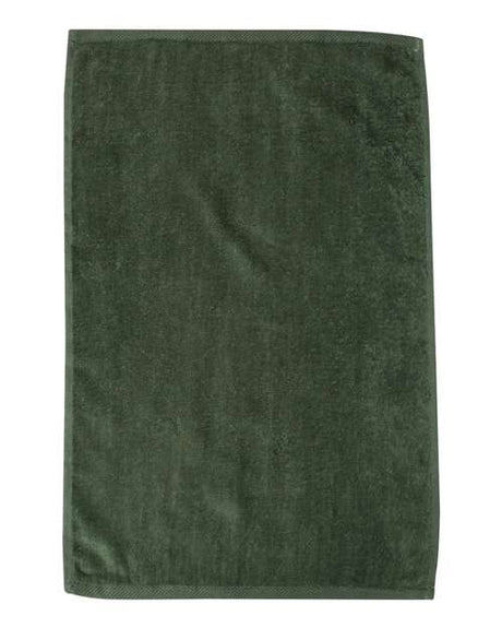 Q - Tees Hemmed Hand Towel - Q - Tees T200 Black One Size Classic Towels