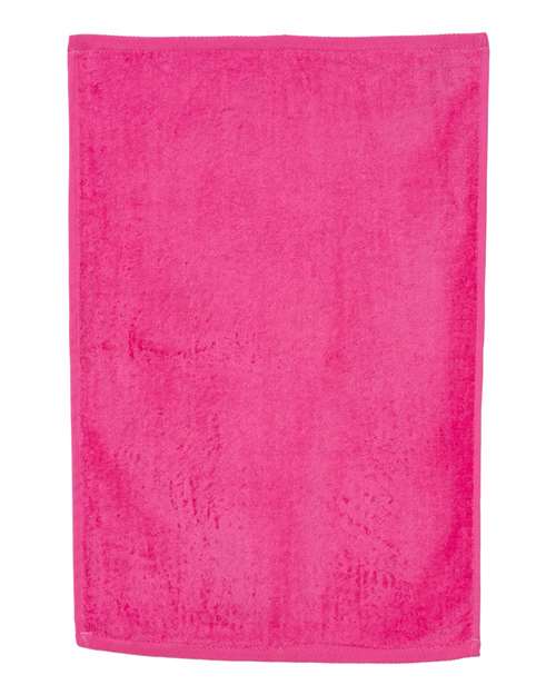 Q - Tees Hemmed Hand Towel - Q - Tees T200 Black One Size Classic Towels