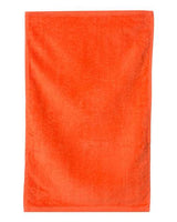 Q - Tees Hemmed Hand Towel - Q - Tees T200 Orange One Size Classic Towels