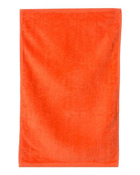 Q - Tees Hemmed Hand Towel - Q - Tees T200 Orange One Size Classic Towels