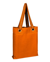 Q - Tees Large Grommet Tote - Q - Tees Q1630 Orange One Size Short Sleeve T-Shirts