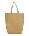 Q - Tees Non - Woven Gusset Bottom Tote - Q - Tees Q1251 Natural One Size Short Sleeve T-Shirts