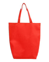 Q - Tees Non - Woven Gusset Bottom Tote - Q - Tees Q1251 Red One Size Short Sleeve T-Shirts