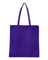 Q - Tees Non - Woven Tote Bag - Q - Tees Q126300 Purple One Size Short Sleeve T-Shirts