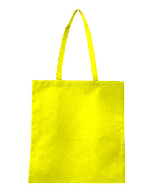 Q - Tees Non - Woven Tote Bag - Q - Tees Q126300 Yellow One Size Short Sleeve T-Shirts