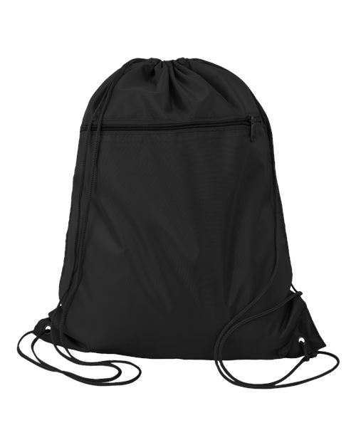 Q - Tees Polyester Cinchpack - Q - Tees Q135200 Black One Size Short Sleeve T-Shirts