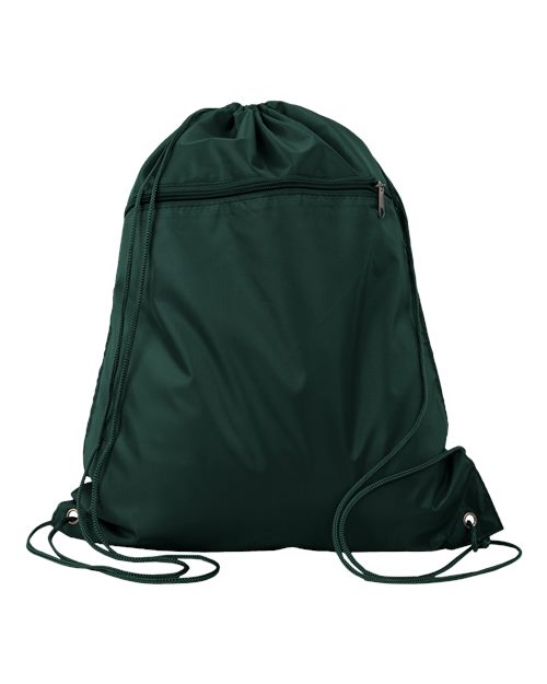Q - Tees Polyester Cinchpack - Q - Tees Q135200 Forest Green One Size Short Sleeve T-Shirts