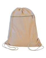 Q - Tees Polyester Cinchpack - Q - Tees Q135200 Natural One Size Short Sleeve T-Shirts