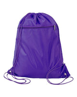 Q - Tees Polyester Cinchpack - Q - Tees Q135200 Purple One Size Short Sleeve T-Shirts