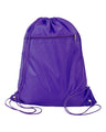 Q - Tees Polyester Cinchpack - Q - Tees Q135200 Purple One Size Short Sleeve T-Shirts