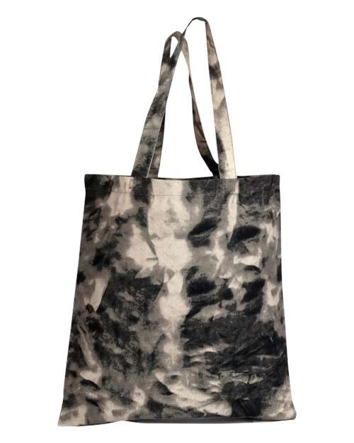 Q - Tees Tie - Dyed Canvas Bag - Q - Tees TD800 Stormy Ash One Size Short Sleeve T-Shirts