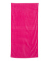 Q - Tees Velour Beach Towel - Q - Tees QV3060 Hot Pink One Size Classic Towels