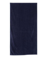 Q - Tees Velour Beach Towel - Q - Tees QV3060 Navy One Size Classic Towels