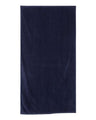 Q - Tees Velour Beach Towel - Q - Tees QV3060 Navy One Size Classic Towels