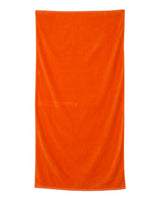 Q - Tees Velour Beach Towel - Q - Tees QV3060 Orange One Size Classic Towels