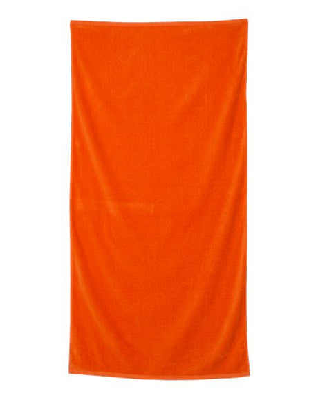 Q - Tees Velour Beach Towel - Q - Tees QV3060 Orange One Size Classic Towels