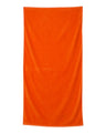 Q - Tees Velour Beach Towel - Q - Tees QV3060 Orange One Size Classic Towels