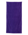 Q - Tees Velour Beach Towel - Q - Tees QV3060 Purple One Size Classic Towels