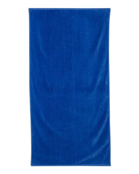 Q - Tees Velour Beach Towel - Q - Tees QV3060 Royal One Size Classic Towels