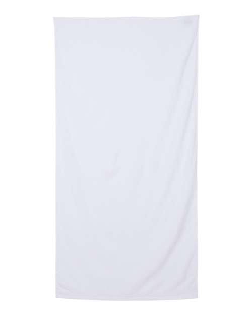 Q - Tees Velour Beach Towel - Q - Tees QV3060 White One Size Classic Towels