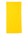 Q - Tees Velour Beach Towel - Q - Tees QV3060 Yellow One Size Classic Towels