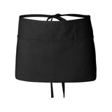 Q - Tees Waist Apron with Pockets - Q - Tees Q2115 Black One Size Apron