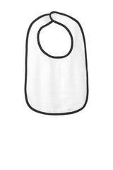 Rabbit Skins ™ Infant Contrast Trim Terry Bib. RS1003 - Rabbit Skins RS1003 Black OSFA Infant & Toddler