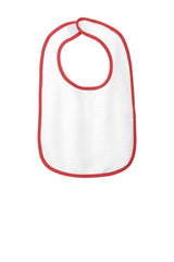 Rabbit Skins ™ Infant Contrast Trim Terry Bib. RS1003 - Rabbit Skins RS1003 Red OSFA Infant & Toddler