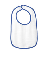 Rabbit Skins ™ Infant Contrast Trim Terry Bib. RS1003 - Rabbit Skins RS1003 Royal OSFA Infant & Toddler