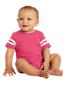 Rabbit Skins ™ Infant Football Fine Jersey Bodysuit. RS4437 - Rabbit Skins RS4437 Vintage Hot Pink/ Blended White 06M Infant & Toddler