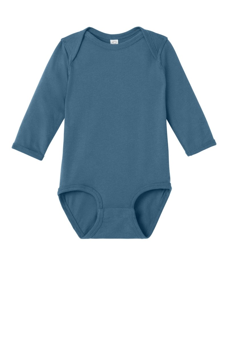 Rabbit Skins ™ Infant Long Sleeve Jersey Bodysuit RS4421 - Rabbit Skins RS4421 Indigo 06M Infant & Toddler