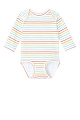 Rabbit Skins ™ Infant Long Sleeve Jersey Bodysuit RS4421 - Rabbit Skins RS4421 Rainbow Stripe 06M Infant & Toddler