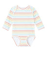 Rabbit Skins ™ Infant Long Sleeve Jersey Bodysuit RS4421 - Rabbit Skins RS4421 Rainbow Stripe 06M Infant & Toddler