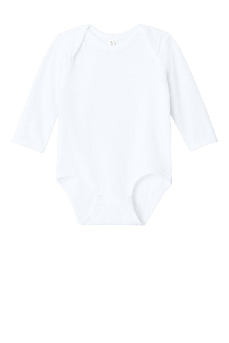 Rabbit Skins ™ Infant Long Sleeve Jersey Bodysuit RS4421 - Rabbit Skins RS4421 White 06M Infant & Toddler
