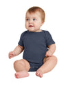 Rabbit Skins ™ Infant Short Sleeve Baby Rib Bodysuit. RS4400 - Rabbit Skins RS4400 Navy 06M Infant & Toddler