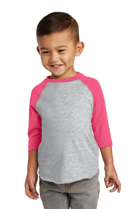 Rabbit Skins ™ Toddler Baseball Fine Jersey Tee. RS3330 - Rabbit Skins RS3330 Vintage Heather/ Vintage Hot Pink 2T Jerseys