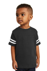 Rabbit Skins ™ Toddler Football Fine Jersey Tee. RS3037 - Rabbit Skins RS3037 Black/ White 2T Short Sleeve T-Shirts