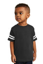 Rabbit Skins ™ Toddler Football Fine Jersey Tee. RS3037 - Rabbit Skins RS3037 Black/ White 2T Short Sleeve T-Shirts