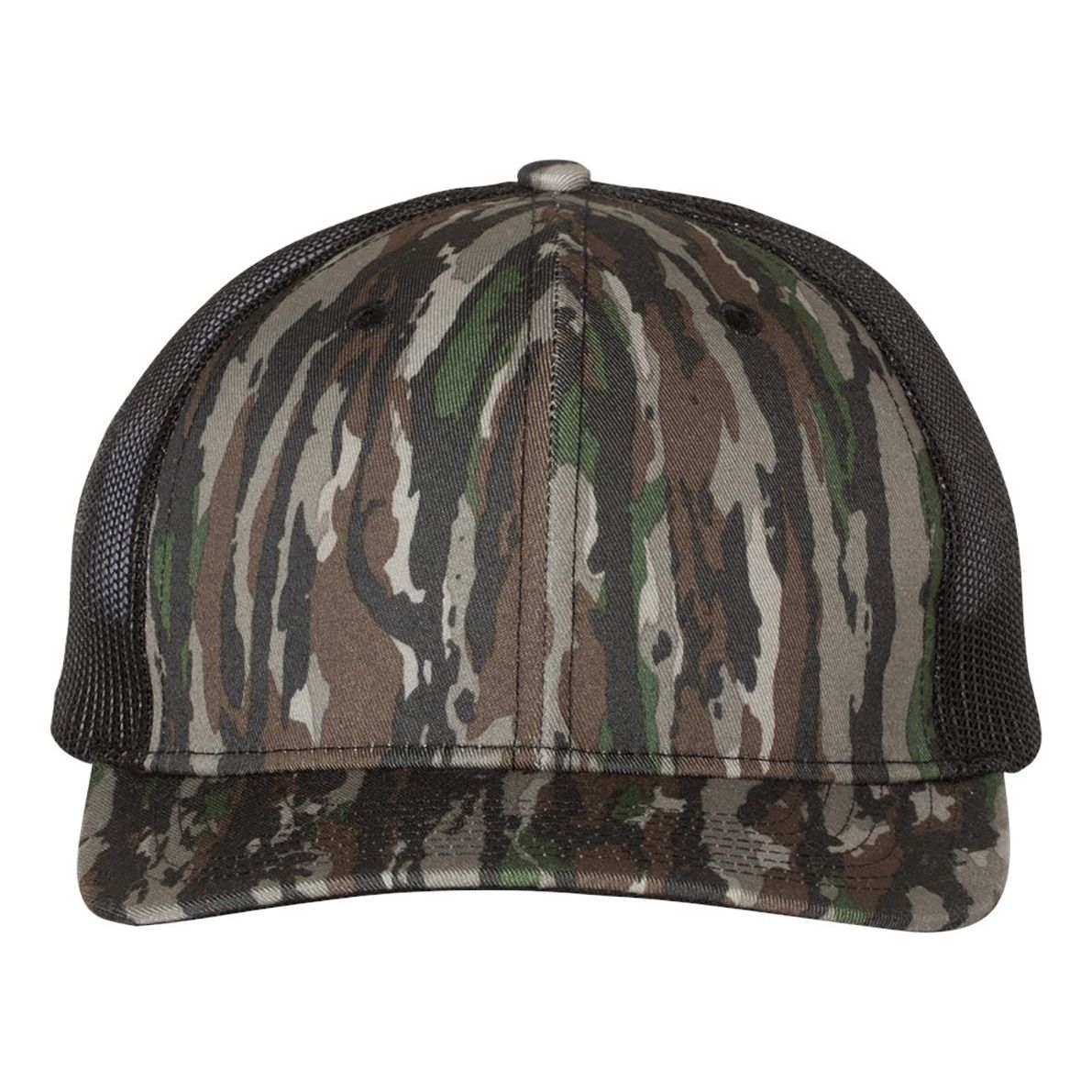 Richardson Printed Trucker Cap - Richardson 112P Caps Richardson Realtree Original/ Black Adjustable