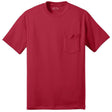 Mens Tall 50/50 Cotton/Poly T-Shirt with Pocket Tall Joe's USA Red Large Tall