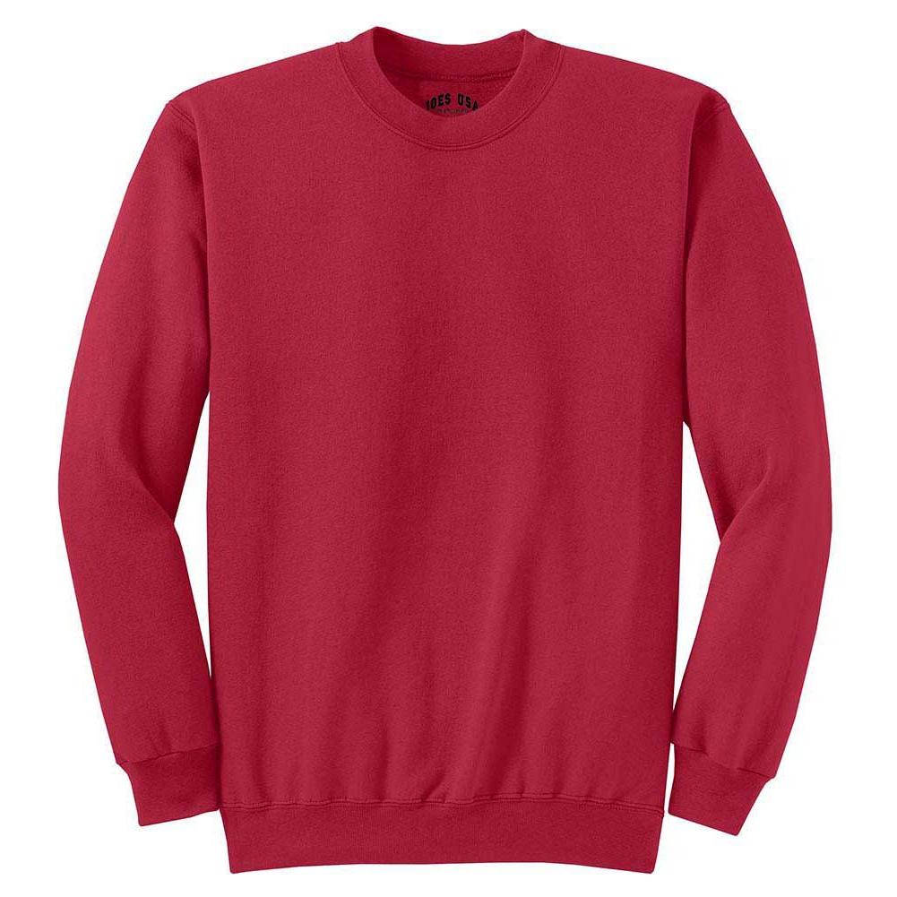 Joe's USA Mens Ultimate Cotton Crewneck Sweatshirt Joe's USA Small Deep Red