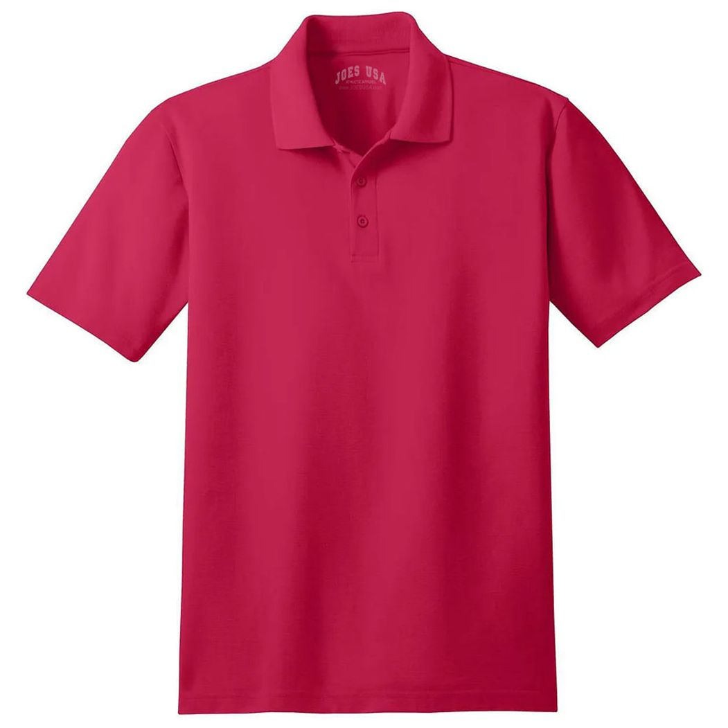 Mens Stain-Resistant Polo Polos/Knits Joe's USA X-Small Red