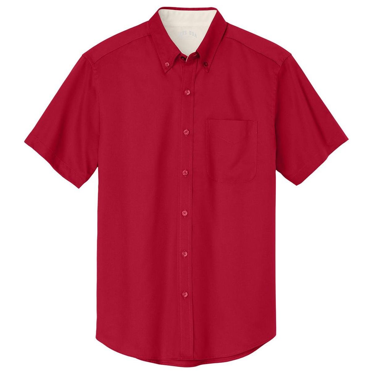 Joe's Men's Short Sleeve Button-Up Shirt - Red / Light Stone Woven Shirts Joe's USA Red / Light Stone Small