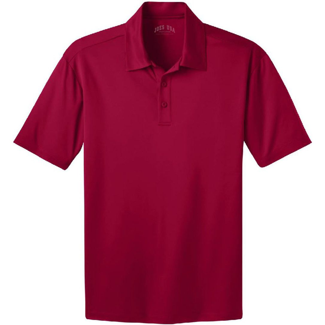Joe's USA Men's Silk Touch Performance Polo XS- 6XL - Red Polos/Knits Joe's USA Red Small