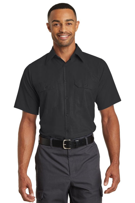 Red Kap ® Short Sleeve Solid Ripstop Shirt. SY60 - Red Kap SY60 Black S Workwear
